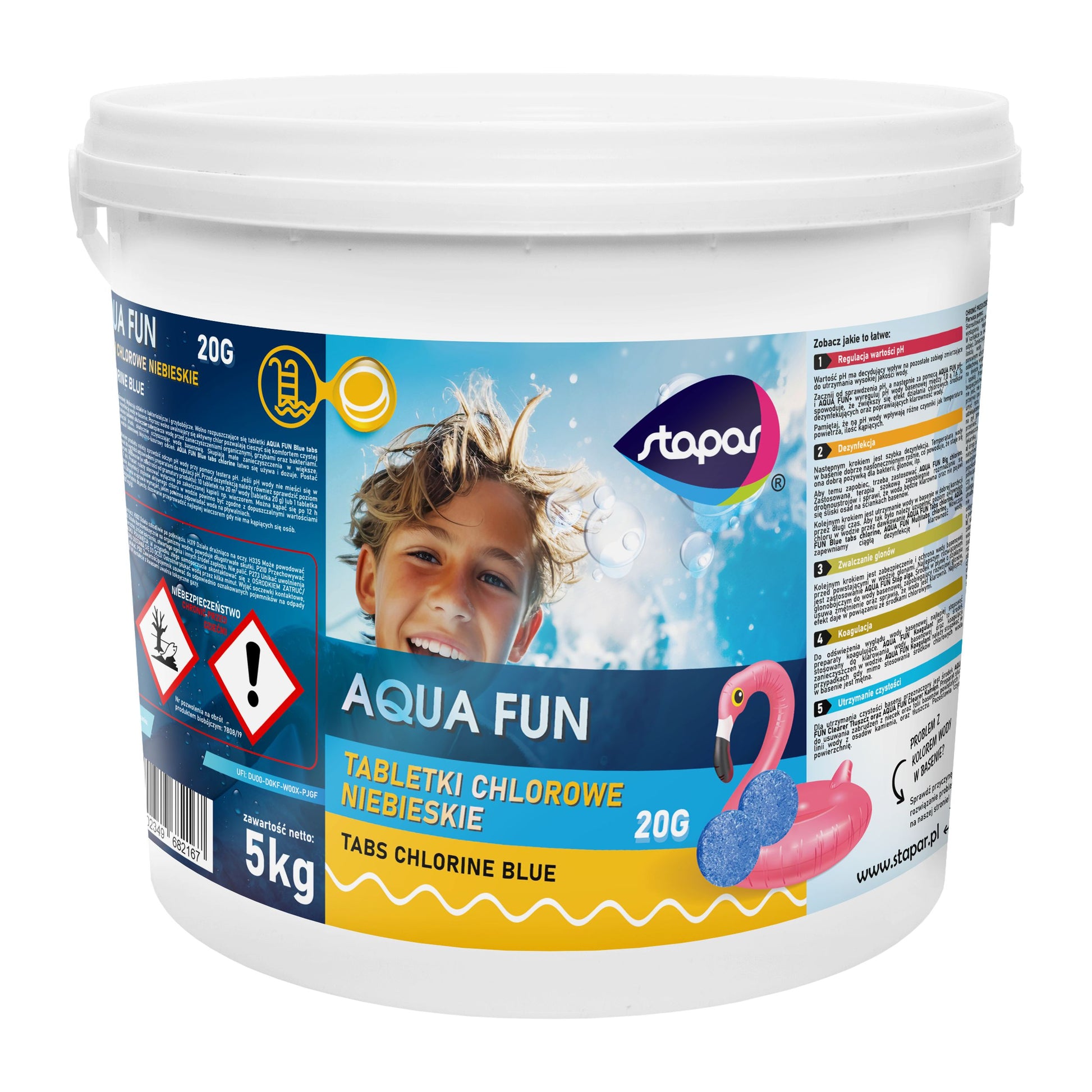 Niebieska tabletka chlorowa 20G BLUE TABS CHLORINE / 5kg