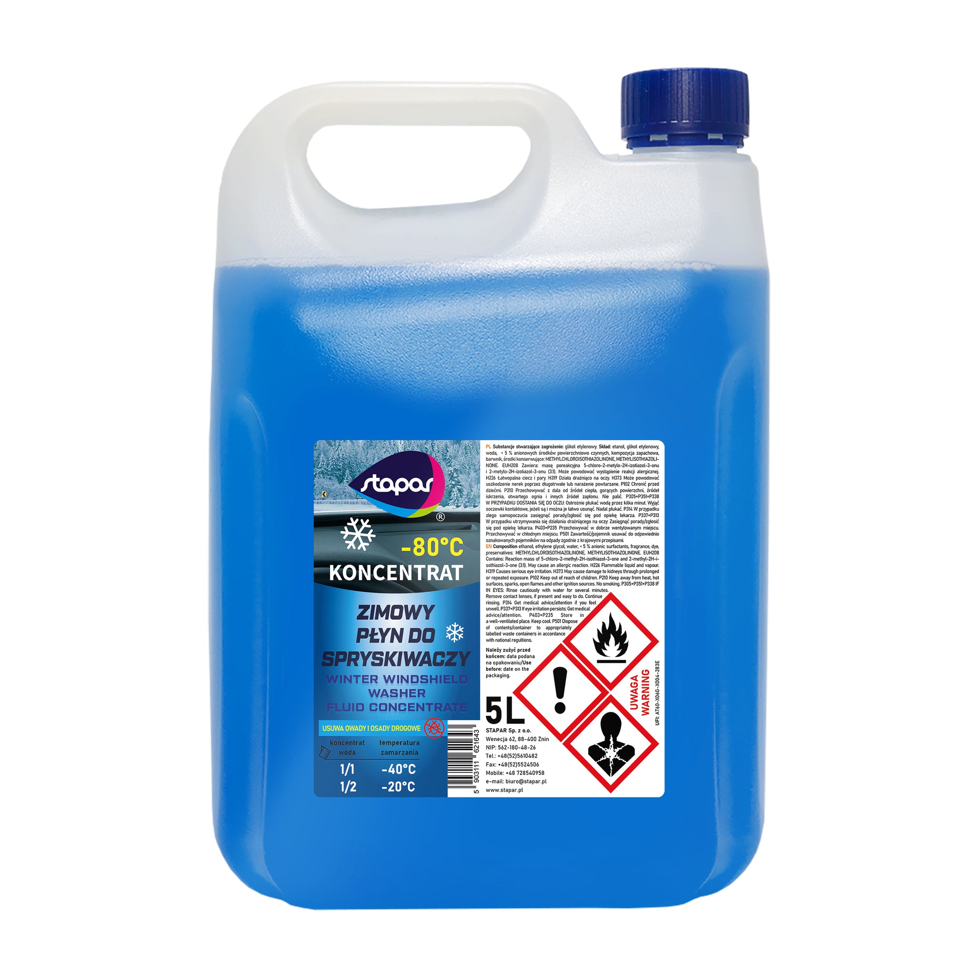 KONCENTRAT DO SPRYSKIWCZY ZIMOWY -80C ETANOL