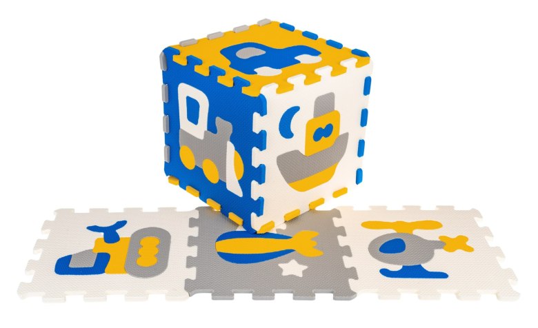 Mata z 9 Puzzli Pojazdy dla dzieci 10m+  Układanka pojazdy maszyny 