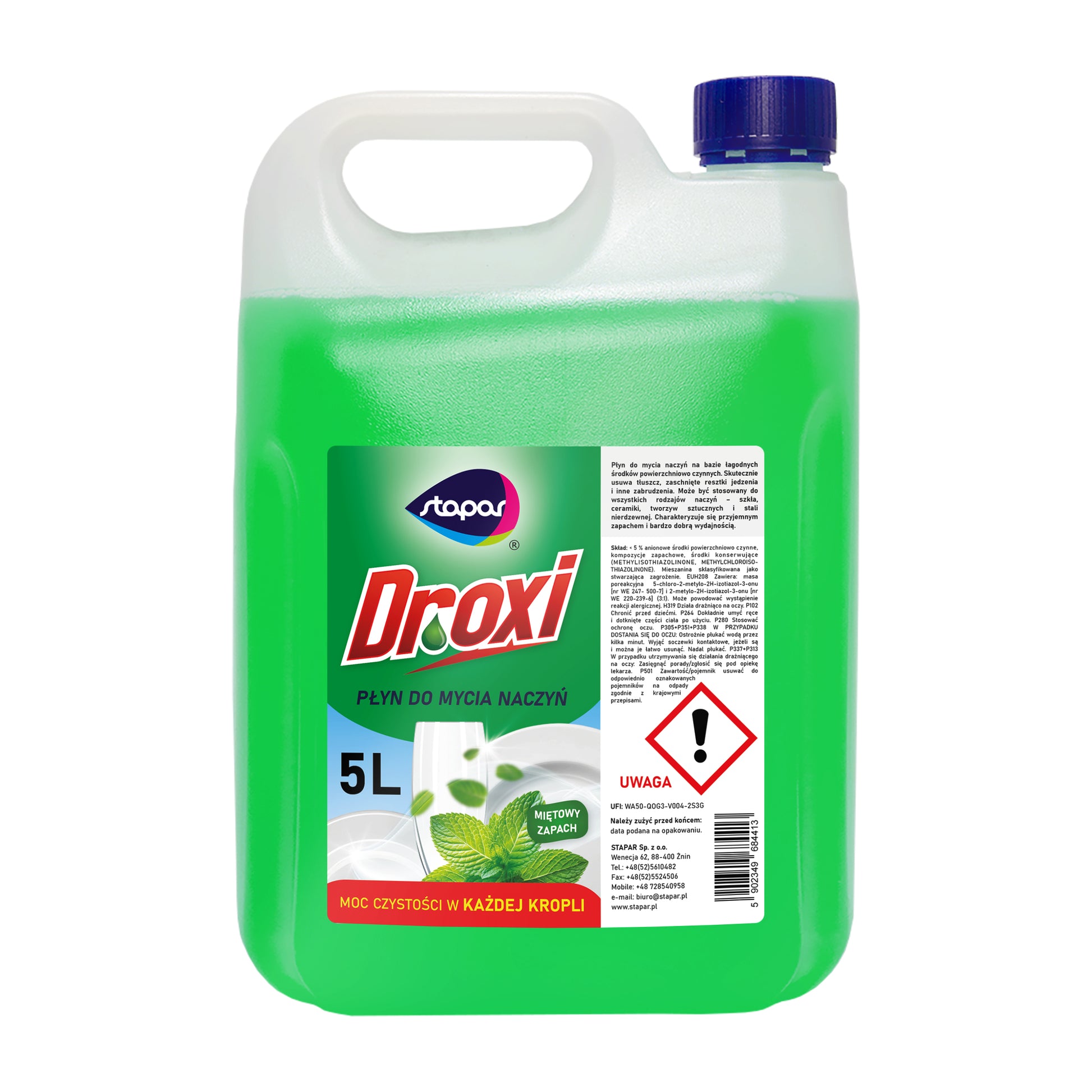 Płyn do mycia naczyń MIĘTA / 5l