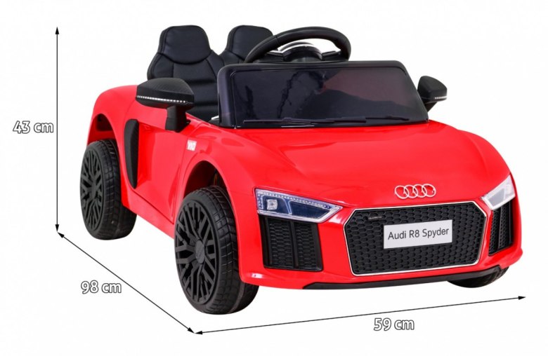 Audi R8 na akumulator dla dzieci Czerwony