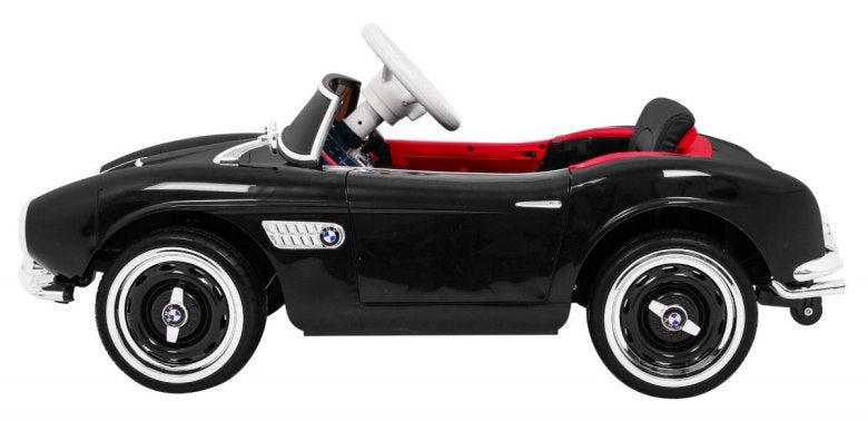 Autko BMW 507 Retro elektryczne dla dzieci Czarny Roadster