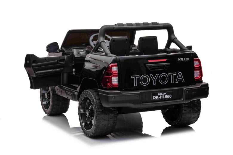 Toyota Hilux na akumulator dla dzieci Czarny Pickup + Napęd 4x4 + Pilot