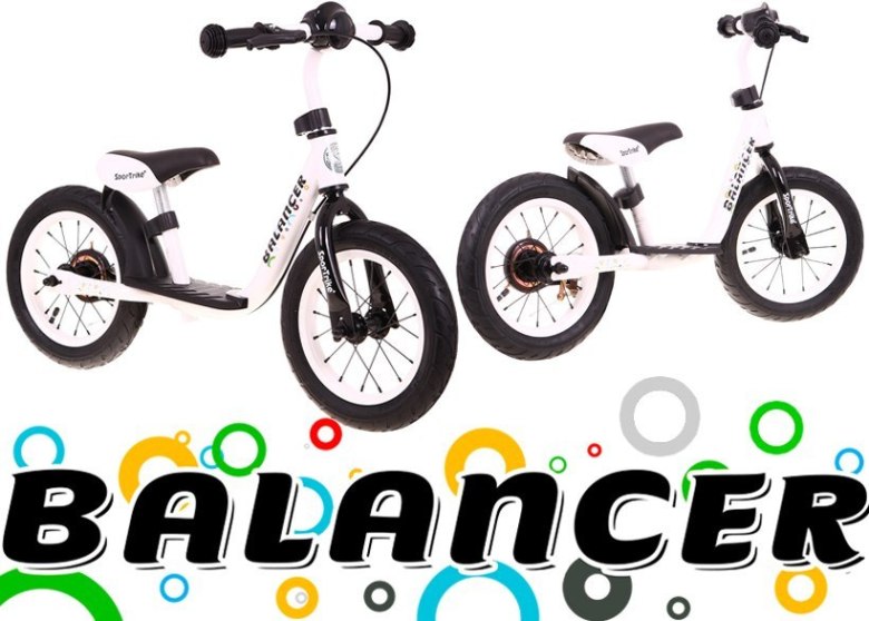 Rowerek biegowy SporTrike Balancer dla dzieci Biały 