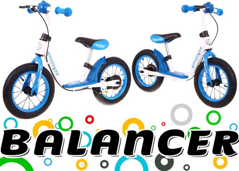 Rowerek biegowy SporTrike Balancer dla dzieci Niebieski