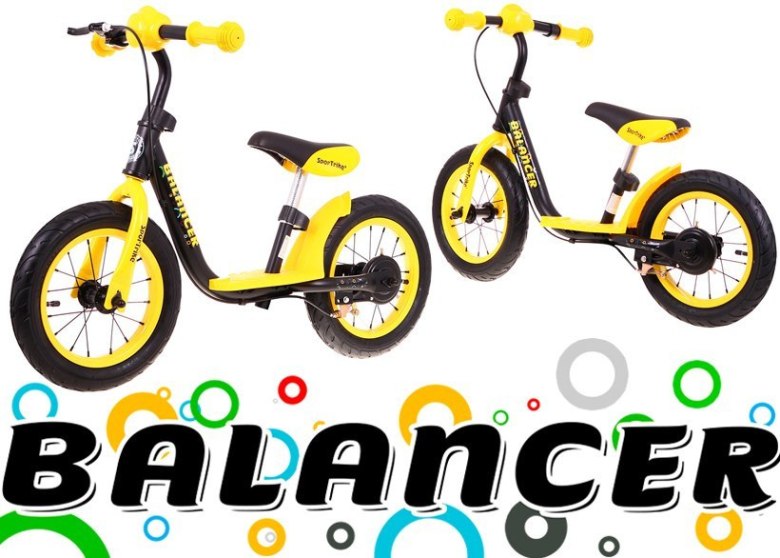 Rowerek biegowy SporTrike Balancer dla dzieci Żółty