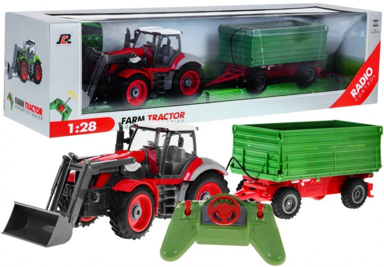 Traktor z koparką i przyczepą dla dzieci 3+ Zdalnie sterowany 