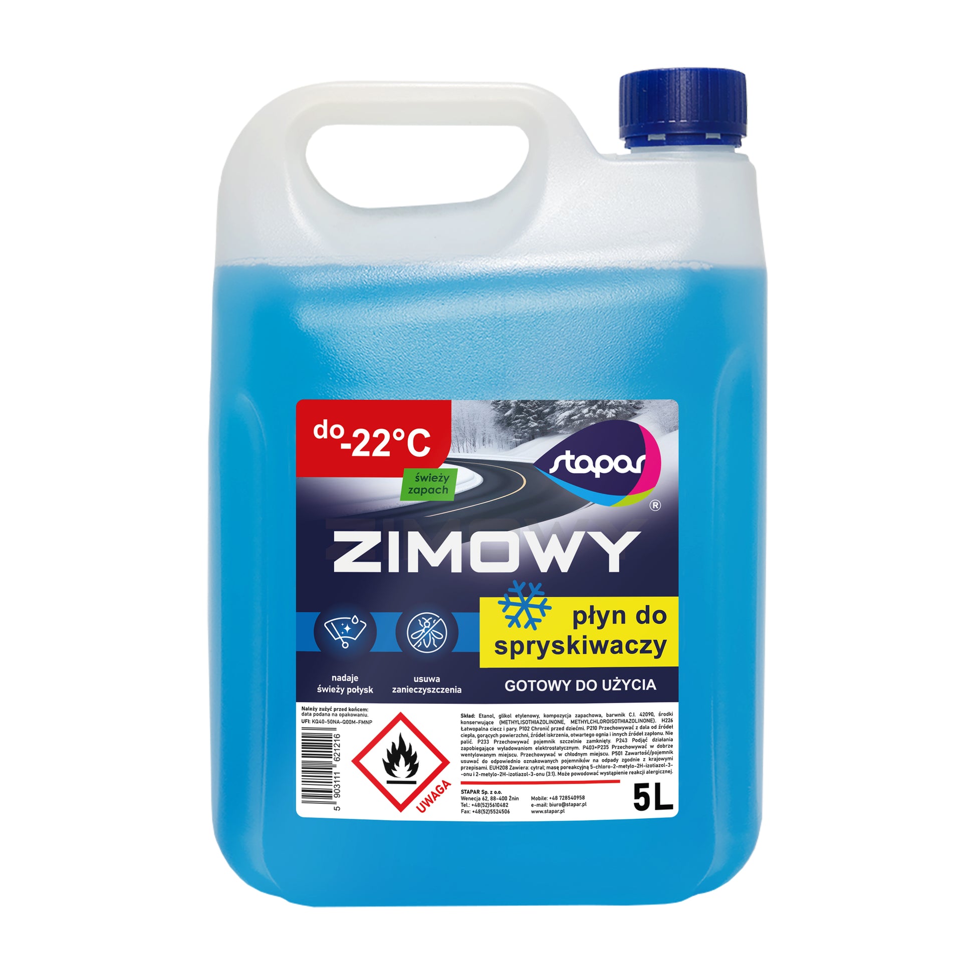 Zimowy płyn do sprsykiwaczy 5L Stapar