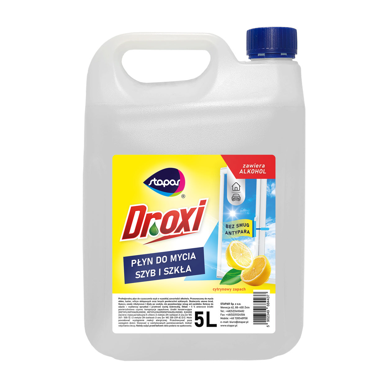 Płyn do mycia szyb i luster Stapar 5l