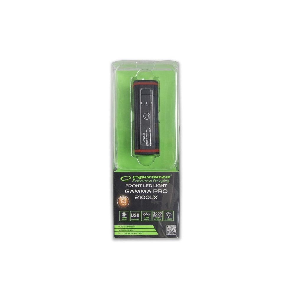 Esperanza Lampka rowerowa Led na przód 2w1 Gamma Pro 2100 LX
