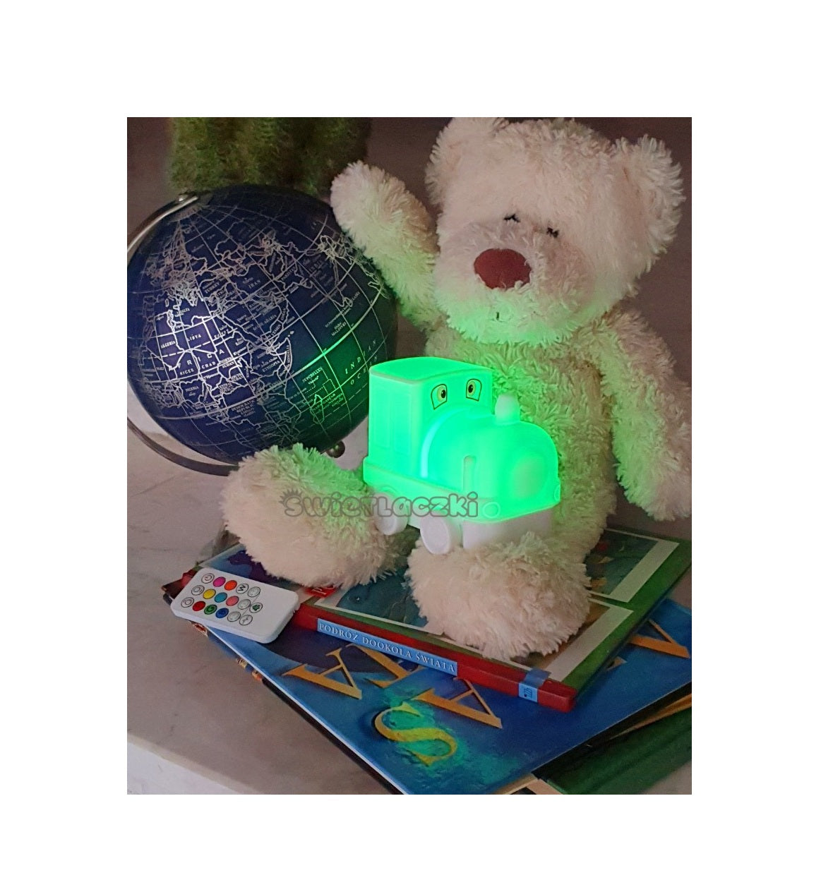 Mesmed Lampka nocna silikonowa Świetlaczek Lokomotywa