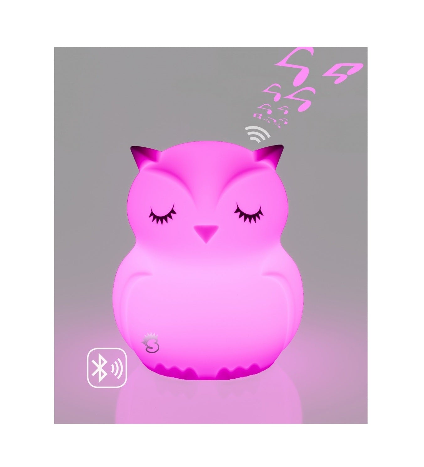 Mesmed Lampka nocna silikonowa Świetlaczek Sówka HU HU