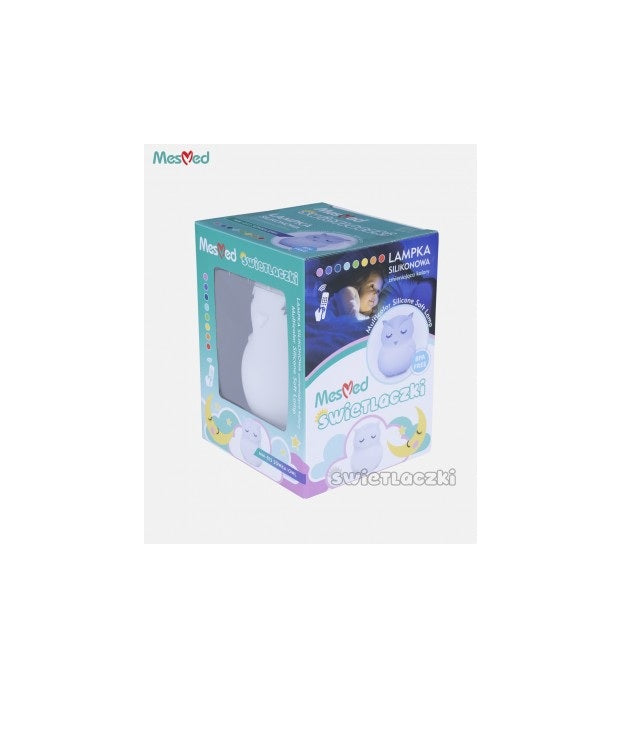Mesmed Lampka silikonowa nocna MM013 Sówka z pilotem